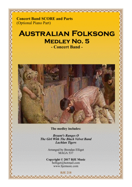 Australian Folksong Medley No 5 Concert Band Sheet Music