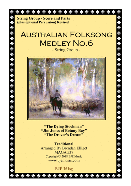 Free Sheet Music Australian Folksong Medley No 6 String Group Optional Percussion
