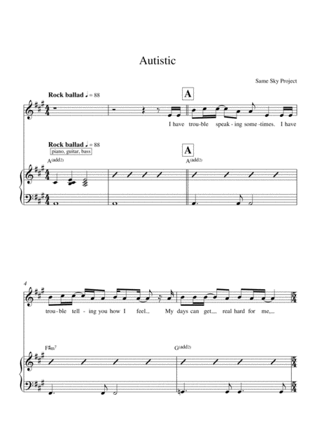 Autistic Sheet Music