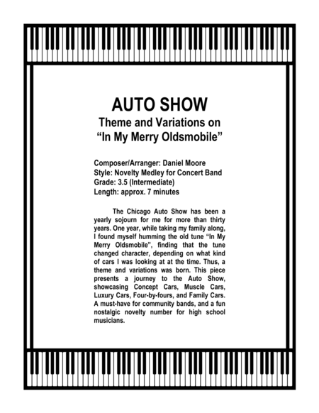 Free Sheet Music Auto Show