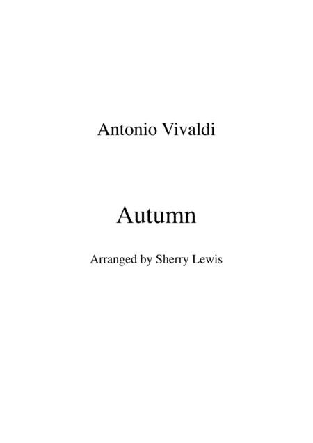 Autumn Allegro By Vivaldi Solo Violin For Solo Violin Sheet Music