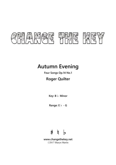 Autumn Evening Bb Minor Sheet Music