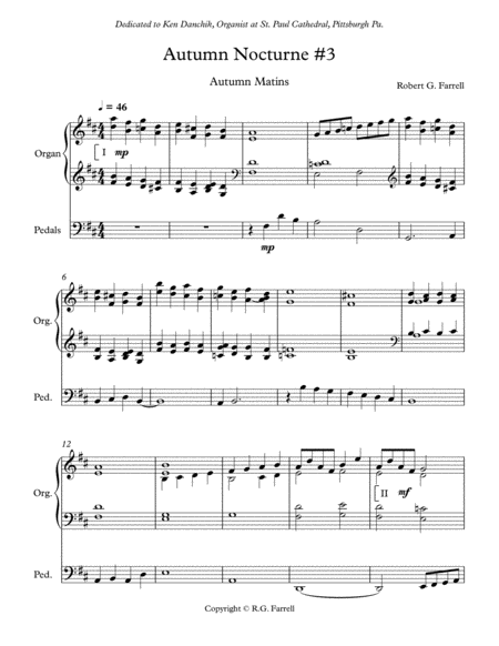 Free Sheet Music Autumn Nocturne 3