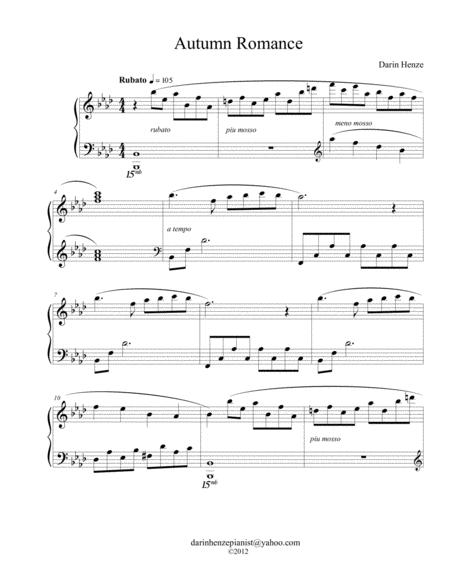 Free Sheet Music Autumn Romance