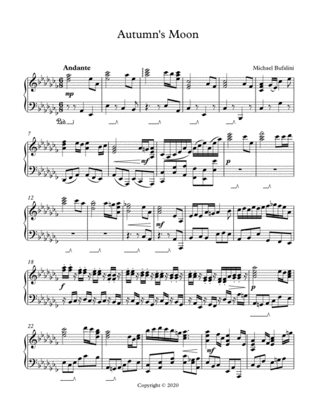 Autumns Moon Sheet Music