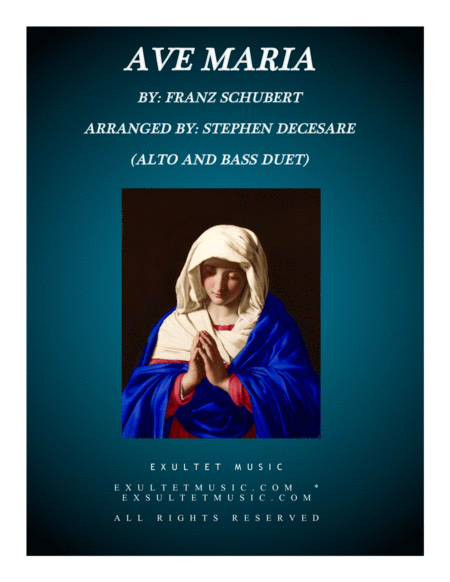 Ave Maria Duet For Alto And Bass Sheet Music