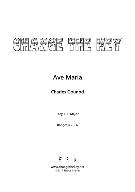 Free Sheet Music Ave Maria Eb Major