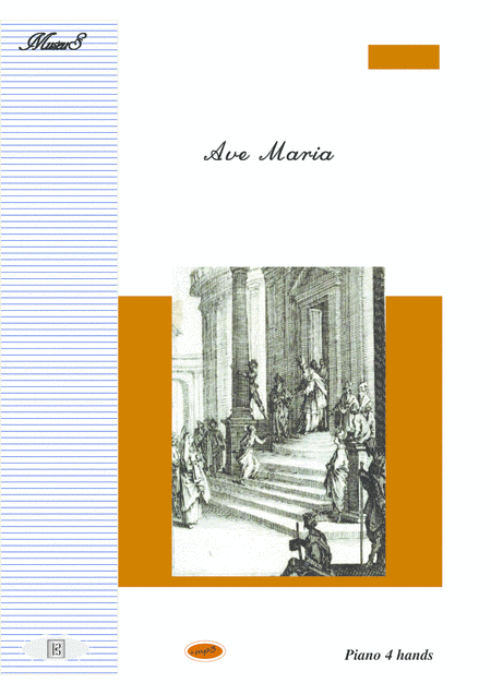 Ave Maria For Piano Duet 4 Hands Sheet Music