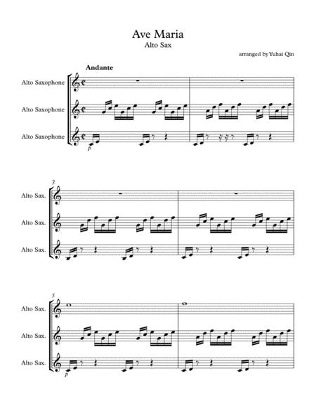 Free Sheet Music Ave Maria For Saxophone