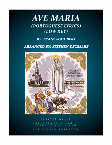 Ave Maria Portuguese Lyrics Low Key Sheet Music