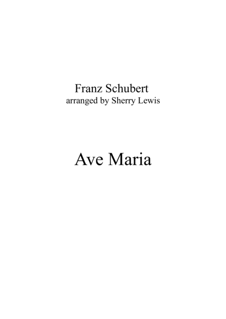 Free Sheet Music Ave Maria Solo Violin For Violin Solo