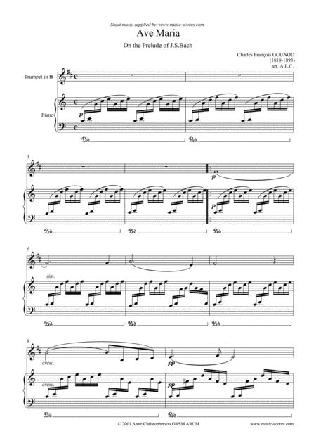 Ave Maria Trumpet And Piano Sheet Music