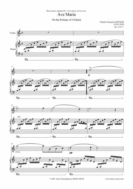 Ave Maria Violin And Piano Sheet Music