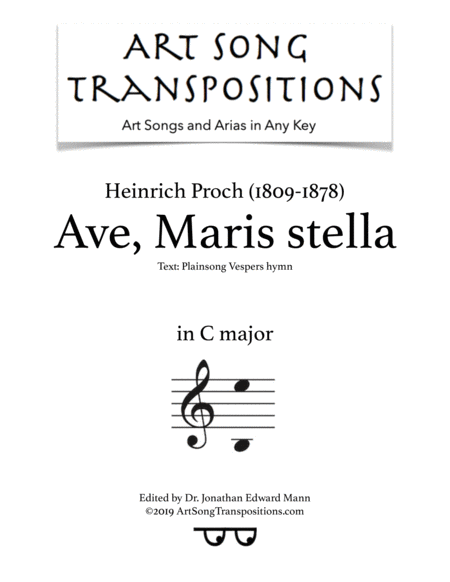 Ave Maris Stella C Major Sheet Music