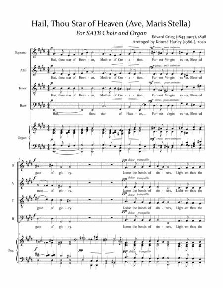 Ave Maris Stella Hail Thou Star Of Heaven Sheet Music