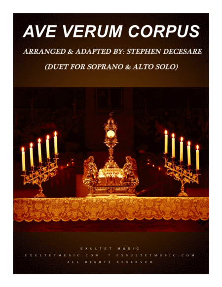 Free Sheet Music Ave Verum Corpus Duet For Soprano And Alto Solo