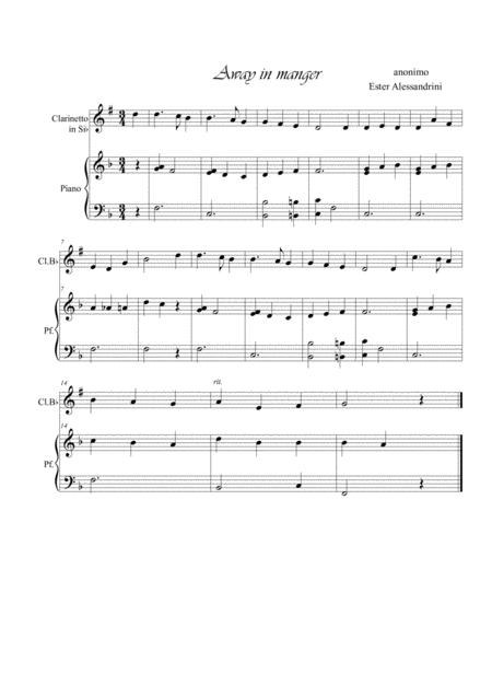 Free Sheet Music Away In A Manger Clarinet And Piano