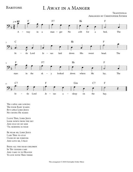 Away In A Manger For Baritone Voice Lead Sheet Sheet Music