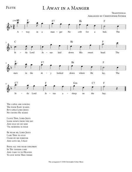 Away In A Manger For Flute Lead Sheet Sheet Music