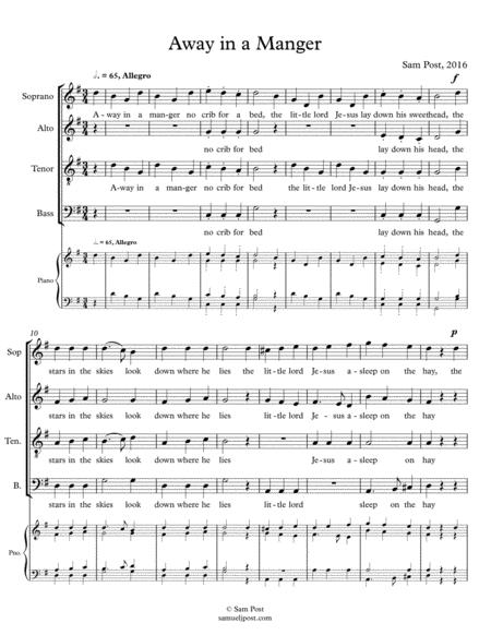 Away In A Manger For Satb Op 46 1 Sheet Music