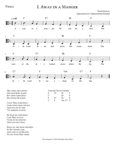 Away In A Manger For Viola Lead Sheet Sheet Music