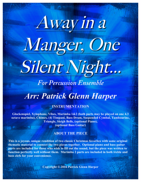 Away In A Manger One Silent Night For Percussion Ensemble Sheet Music