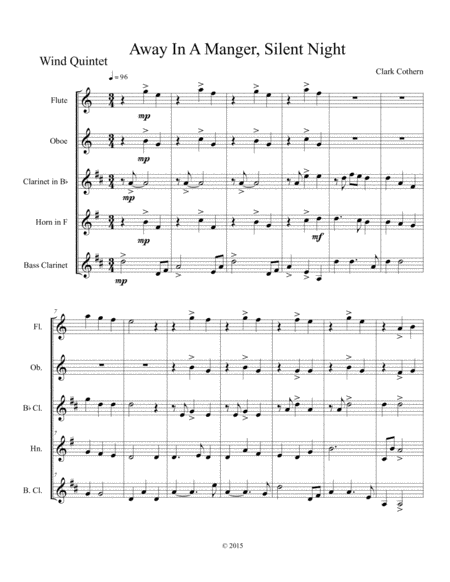 Away In A Manger Silent Night Sheet Music