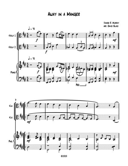 Free Sheet Music Away In A Manger Viola Duet With Optional Piano Accompaniment