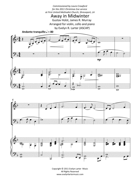 Away In Midwinter Sheet Music