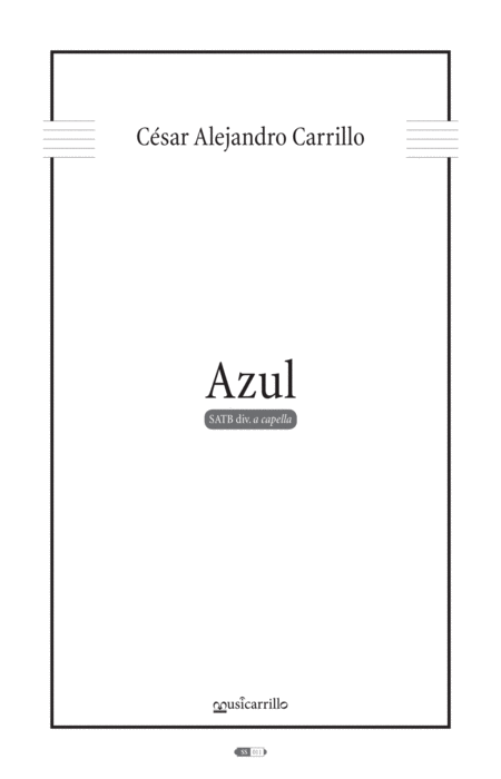 Azul Sheet Music