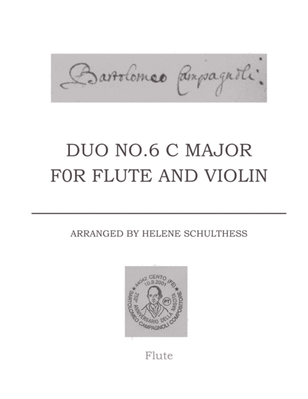 B Campagnoli Duo In C Major For Flute And Violin Sheet Music