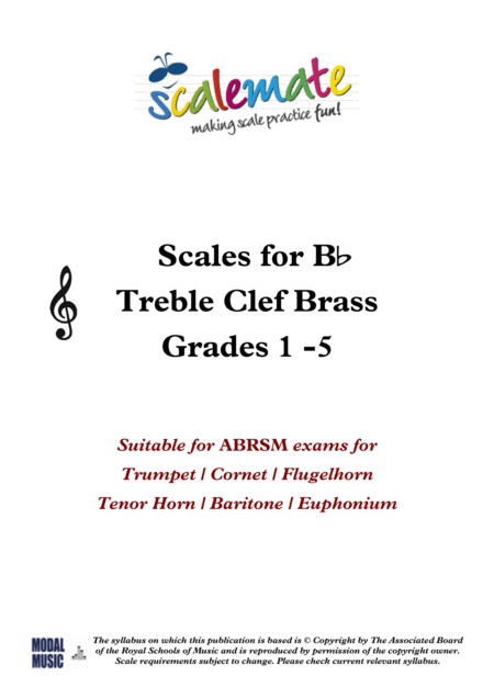 B Flat Valved Brass Scales Grades 1 5 Sheet Music