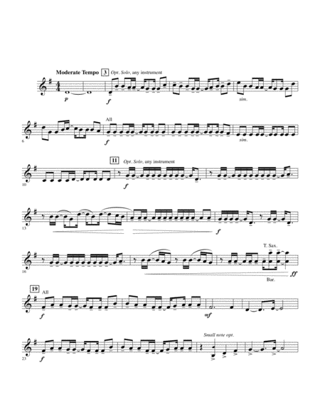 Baba Yetu From Civilization Iv Arr Johnnie Vinson Pt 4 Bb Tenor Sax Bart C Sheet Music