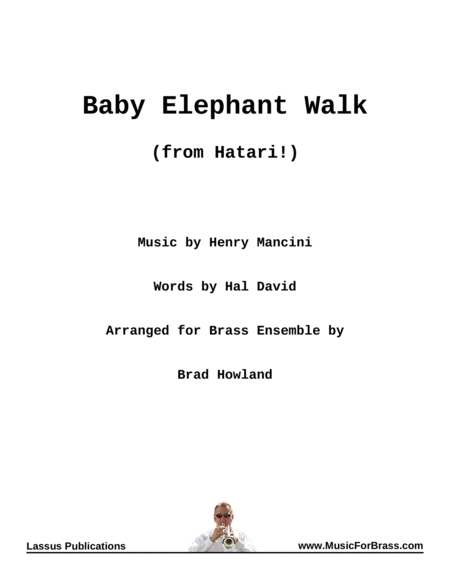 Baby Elephant Walk For Brass Ensemble Sheet Music