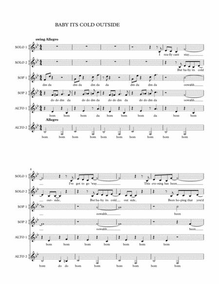 Baby It Cold Outside Ssaa A Cappella Sheet Music