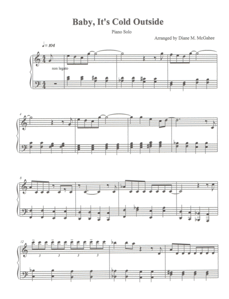 Free Sheet Music Baby Its Cold Outside Piano Solo
