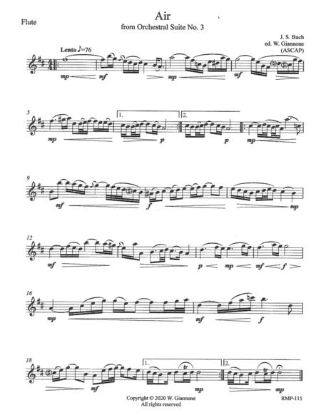 Free Sheet Music Bach Air On The G String