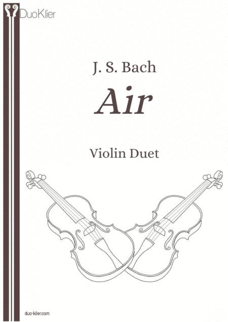 Bach Air Violin Duet Sheet Music