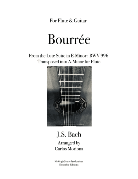 Free Sheet Music Bach Bourre In E Minor