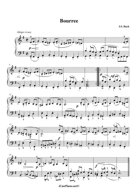 Bach Burree Sheet Music