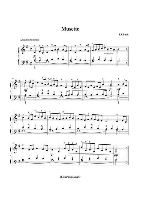 Bach Musette In G Major Bwv 808 Sheet Music