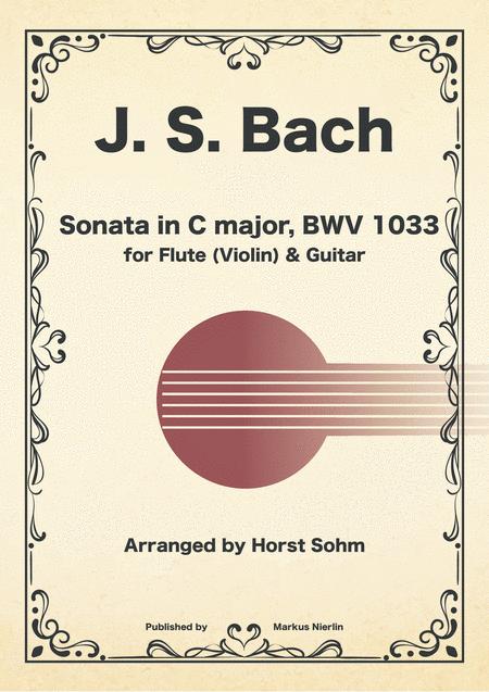 Free Sheet Music Bach Sonata Bwv 1033 For Flute Guitar
