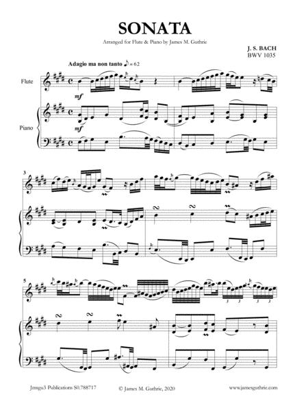 Bach Sonata Bwv 1035 For Flute Piano Sheet Music