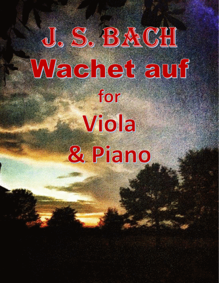 Bach Wachet Auf For Viola Piano Sheet Music