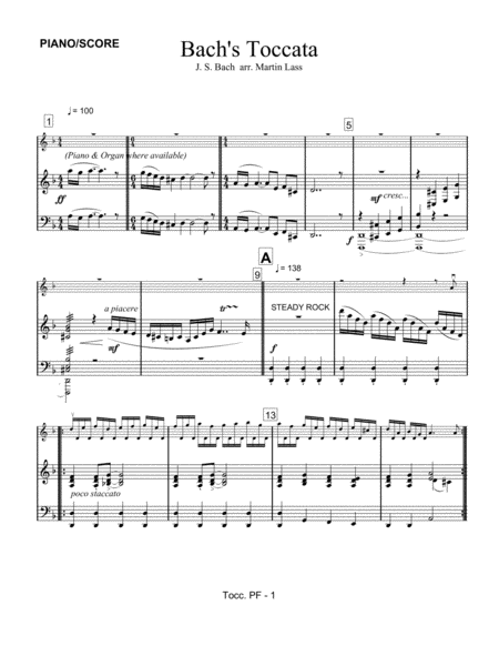 Bachs Toccata Sheet Music