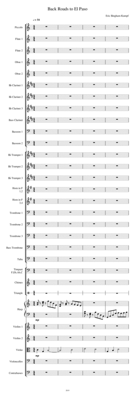 Back Roads To El Paso Sheet Music