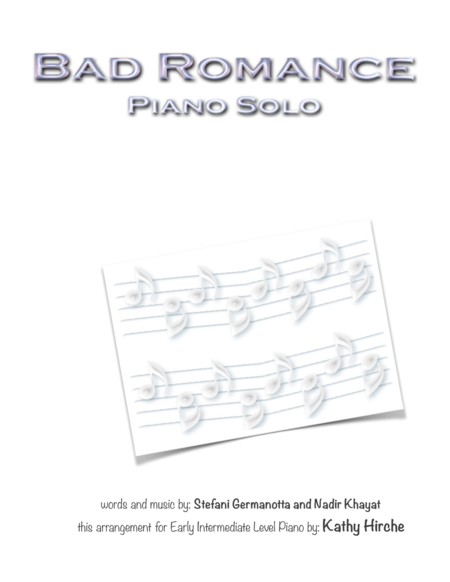 Bad Romance Piano Solo Sheet Music