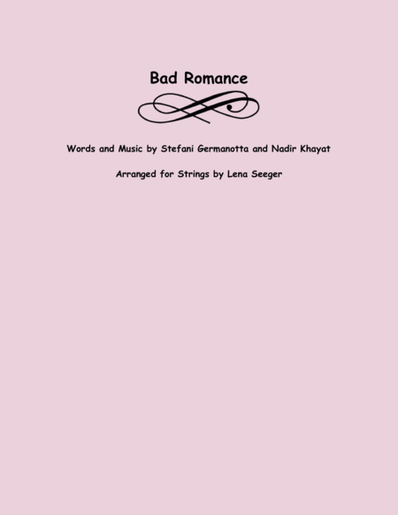 Bad Romance Two Violins And Cello Sheet Music