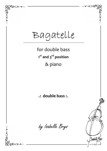 Free Sheet Music Bagatelle For Double Bass And Piano