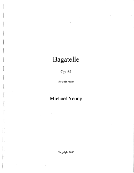 Free Sheet Music Bagatelle Op 64